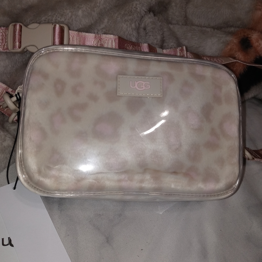 Ugg janey ii clear faux fur bag